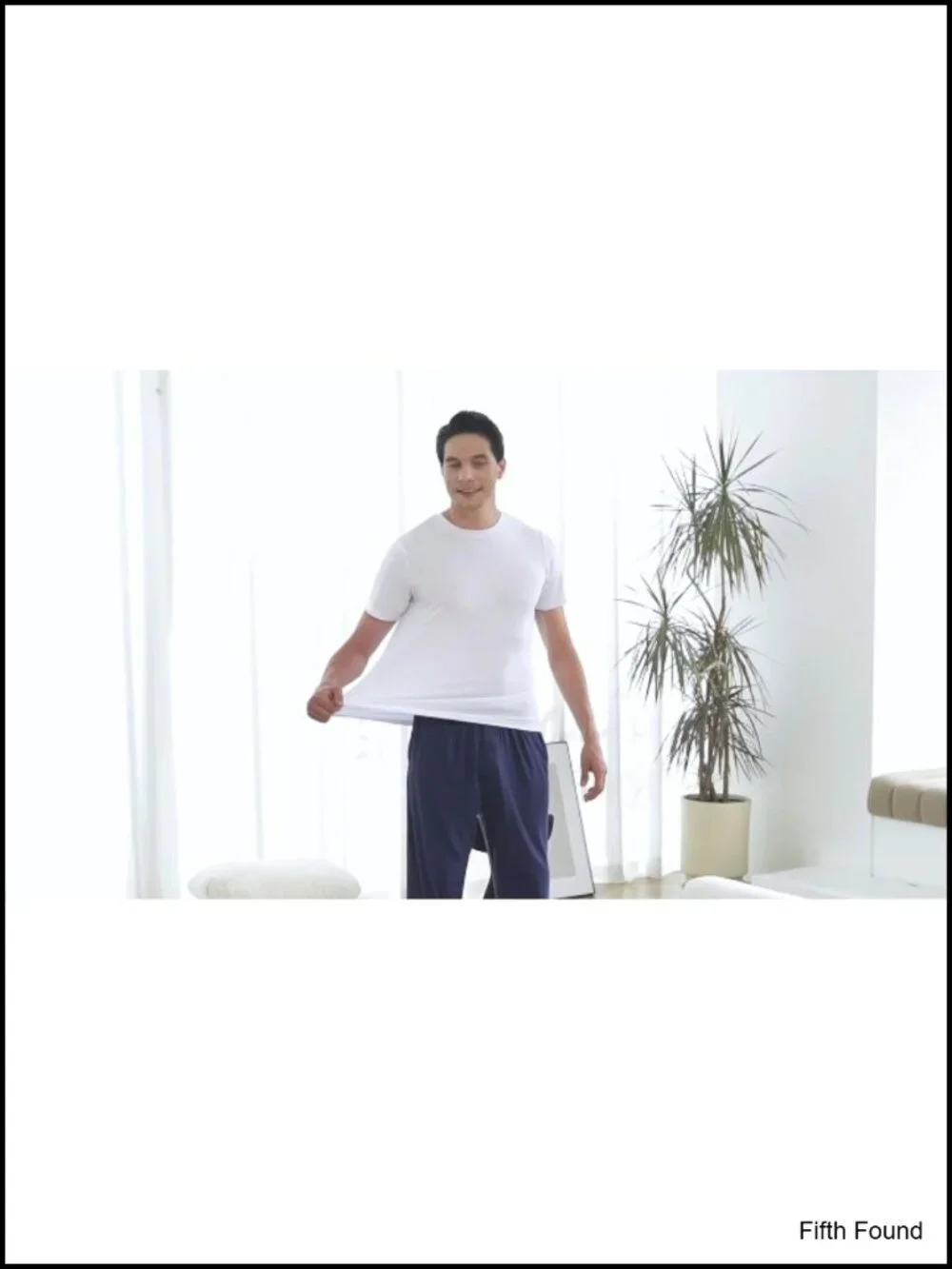 5 Pack Mens Undershirts Bamboo Viscose Stretch Crew Neck Tee Moisture Wicking